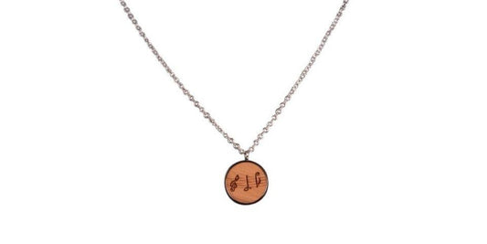 Noten-Mix-Anhänger aus Edelstahl und Nussholz