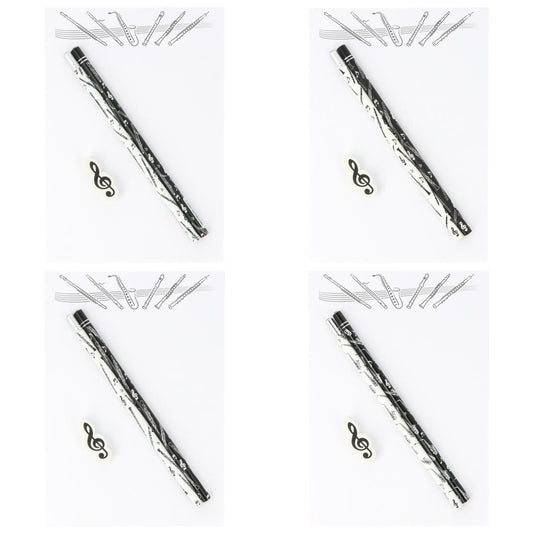 Schreibset mit Notizblock A5 "Holzblasinstrumenten", Bleistiften und Radiergummi