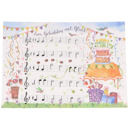 Postkarte Zum Geburtstag viel Glück (Liedtext)