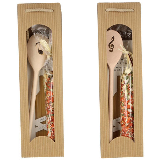 Geschenkset mit Kochlöffel, Fine Wine Pasta und Gewürzmischung "SPAGHETTI BOLOGNESE"