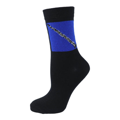 Socken mit eingewebter Klarinette, Musik-Socken