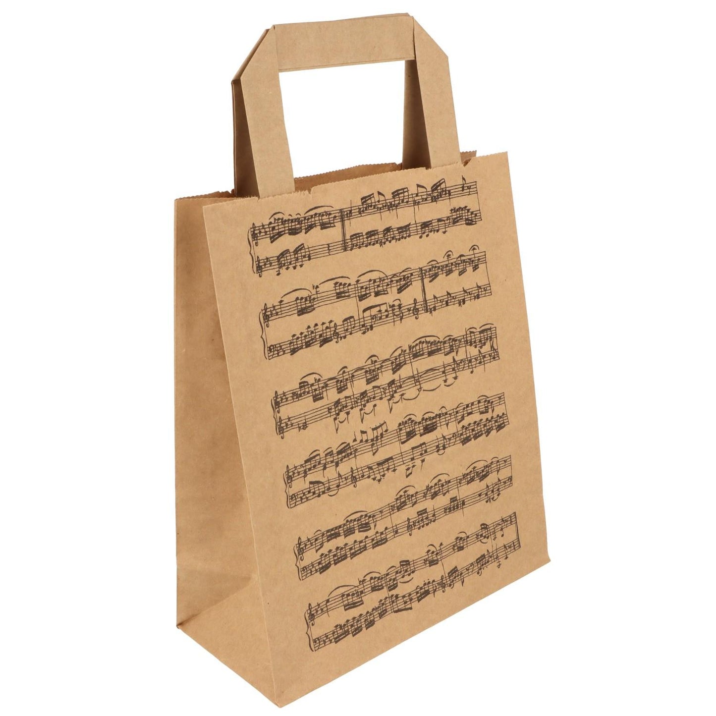 Farbige Papiertragetaschen mit Notenlinien, 25 Stück