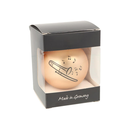 Weihnachtskugel mit Posaune-Druck (einzeln), verschiedene Farben