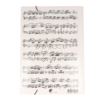 5 x weiße Sammelmappe mit schwarzen Notenzeilen