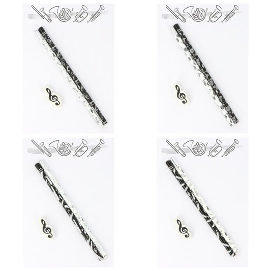 Schreibset mit Notizblock A5 "Blasinstrumente Variante 2", Bleistiften und Radiergummi