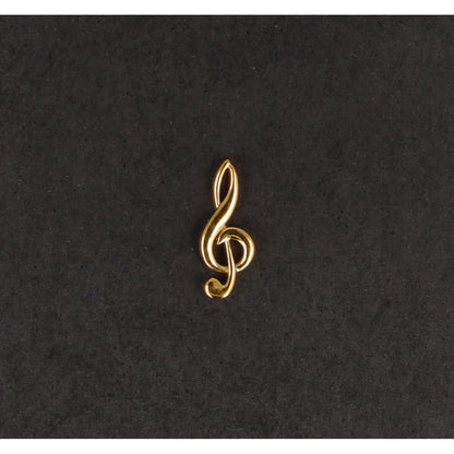 Violinschlüssel-Pin, vergoldet