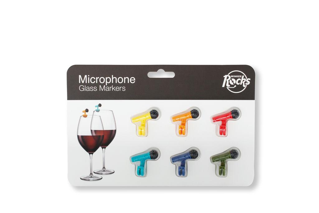 Mikrofon Glasmarker 6er Set