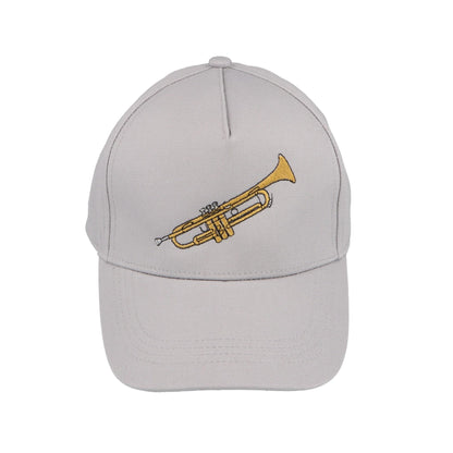 Baseball-Cap mit eingestickten Instrumenten, grau, Baumwolle