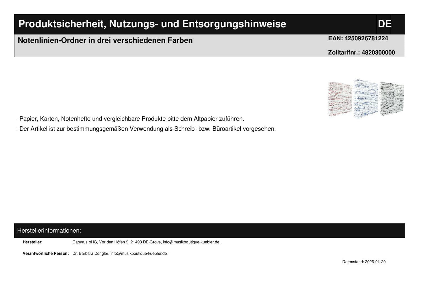 staff folders in three different colors
