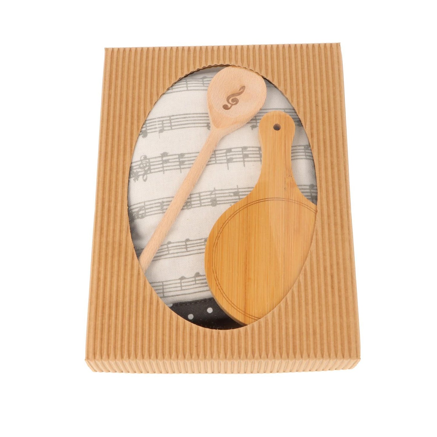 Geschenkset mit Ofenhandschuh "Schnappi", Mini-Kochlöffel und Mini-Brettchen