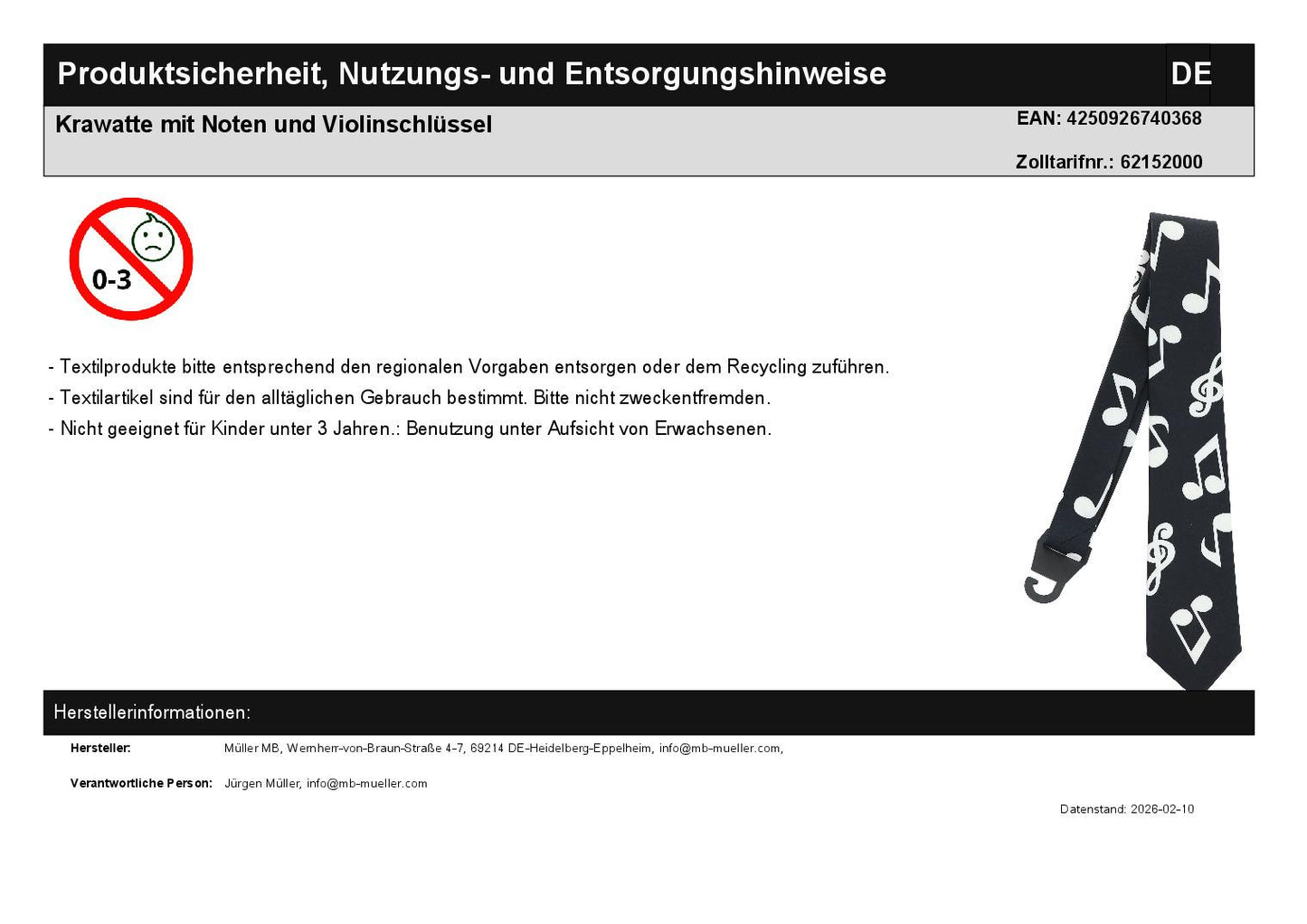 Tie with notes and treble clef