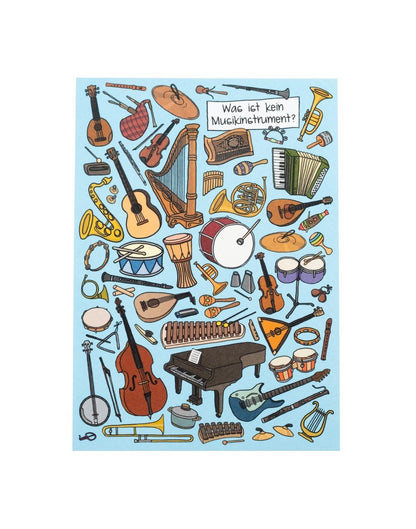 Postkarte "Was ist kein Musikinstrument?"
