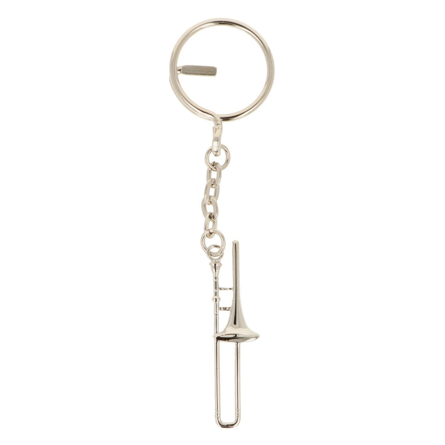 silver metal keychains shaped as instruments or treble clefs