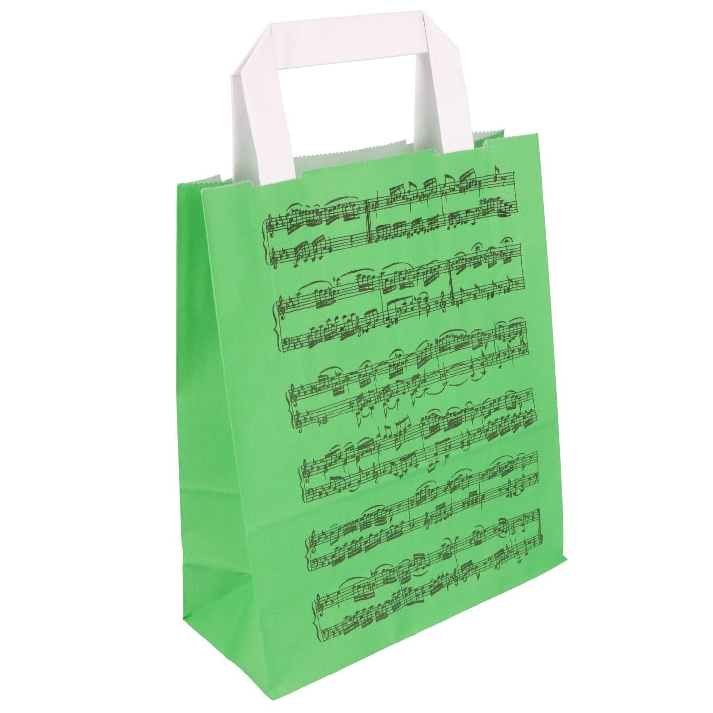 Farbige Papiertragetaschen mit Notenlinien, 25 Stück