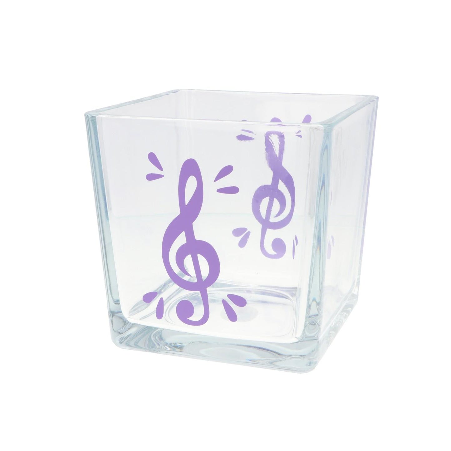 Glas-Vase mit Violinschlüssel