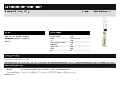 Geschenkset mit E-Gitarren-Pfannenwender und Risotto Tricolore