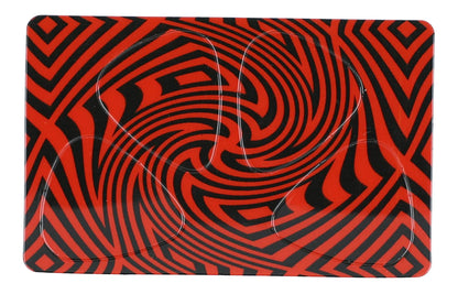 Plektrum-Karte mit 4 Plektren, Red Swirl