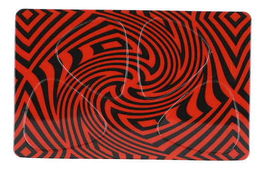 Plektrum-Karte mit 4 Plektren, Red Swirl