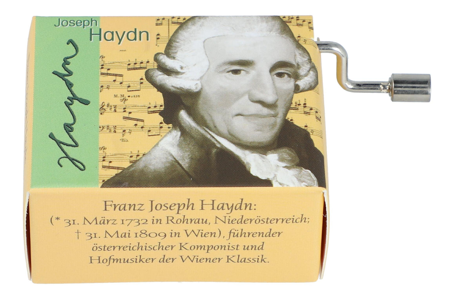 Spieluhren mit Komponisten-Motiv und passenden Melodien