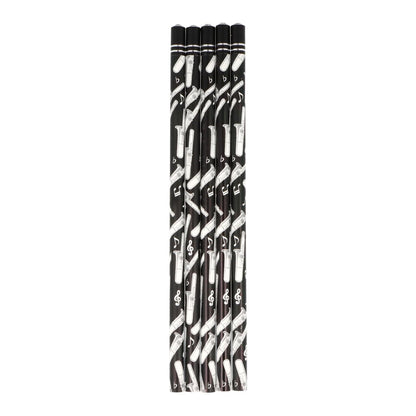 Bleistifte in schwarz mit Instrumenten und dekorativem Schmuckstein