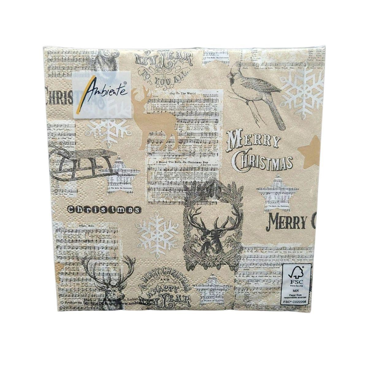 Servietten "Joy to the World"