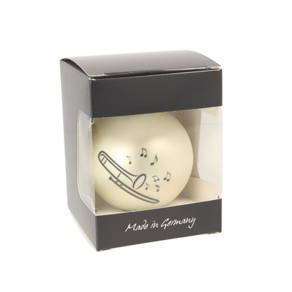 Weihnachtskugel mit Posaune-Druck (einzeln), verschiedene Farben