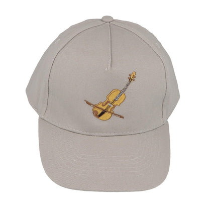 Baseball-Cap mit eingestickten Instrumenten, grau, Baumwolle
