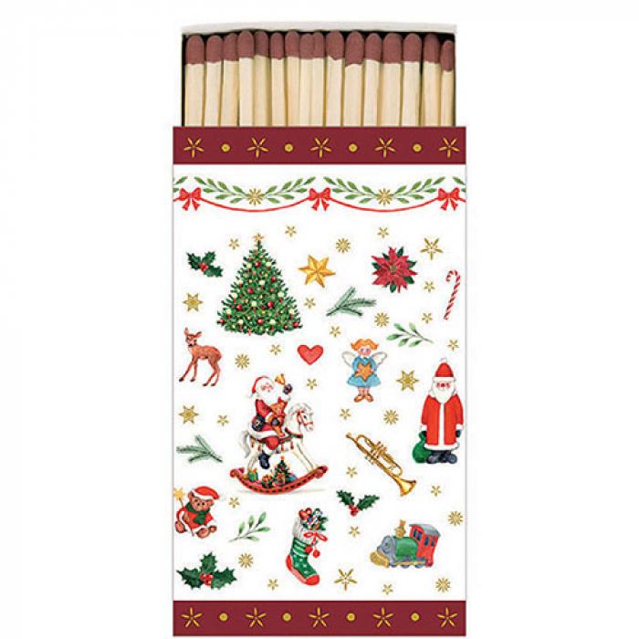 Streichhölzer Ornaments all over red