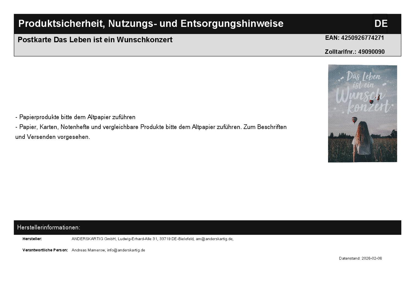 Postcard Life is a wish concert