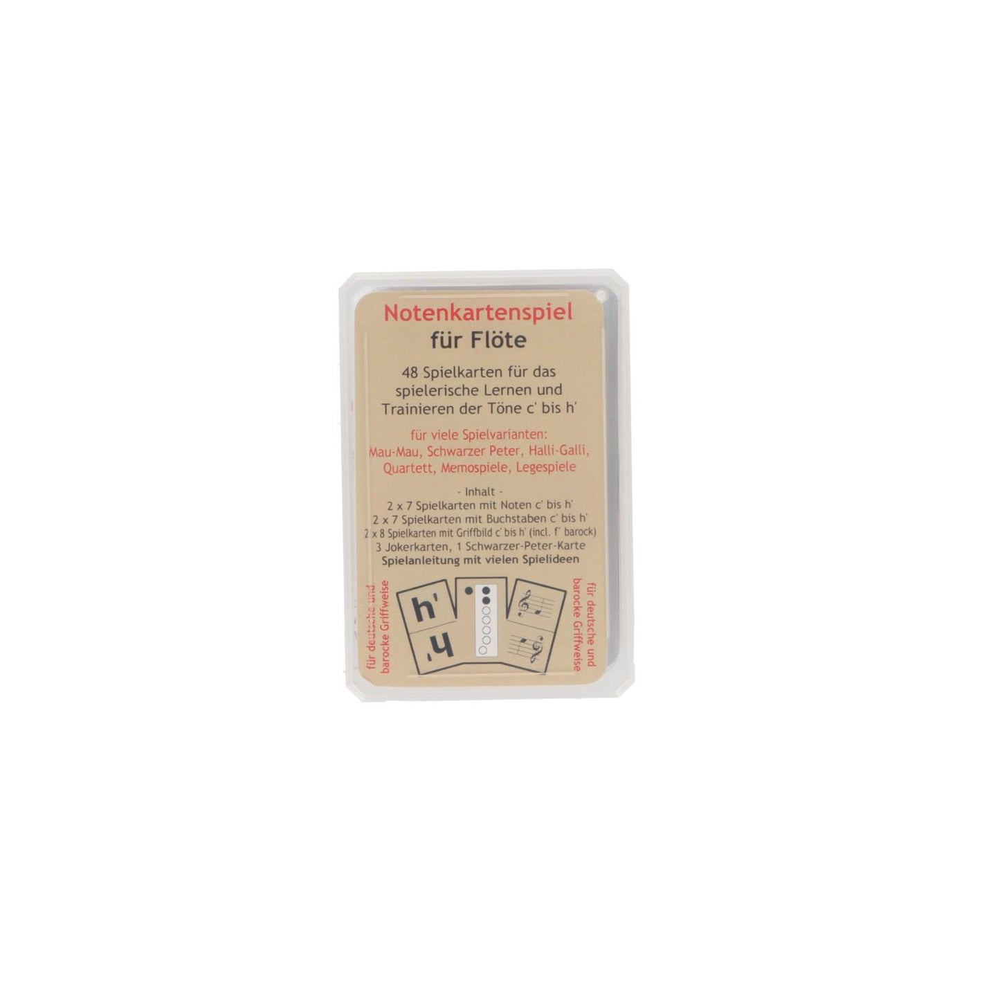 sheet music card game for flute