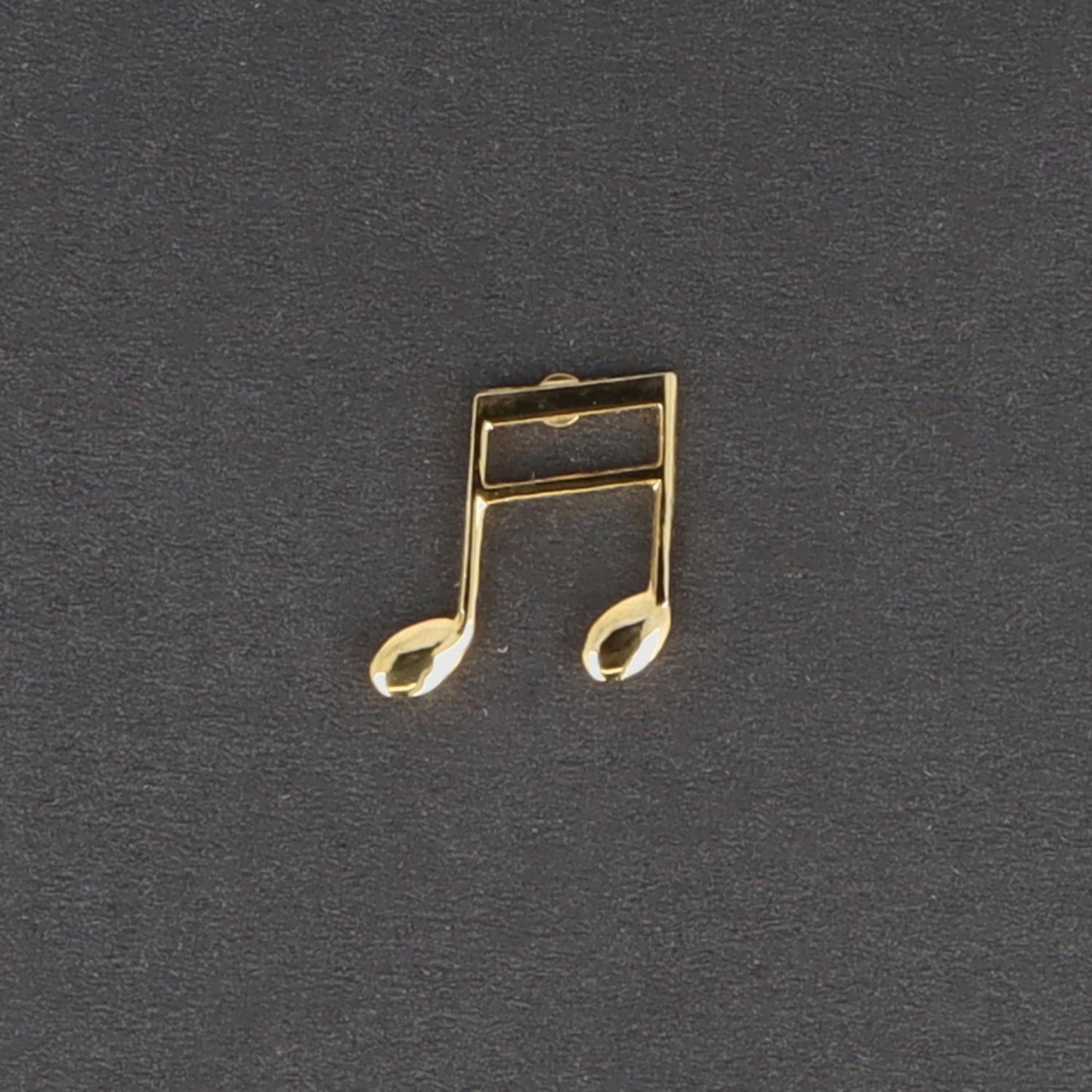 Pin gold-plated, eighth note or sixteenth note