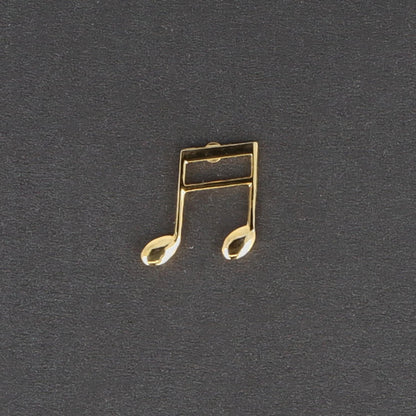 Pin gold-plated, eighth note or sixteenth note