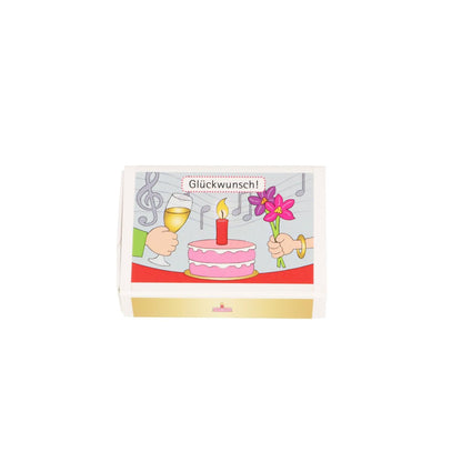 Mini-Silhouette Glückwunsch  in Streichholzschachtel