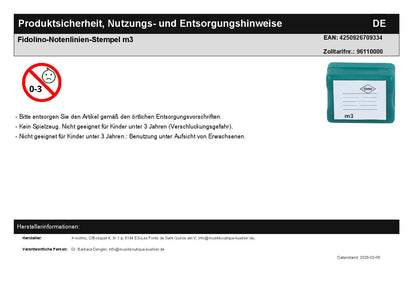 Fidolino-Notenlinien-Stempel m3