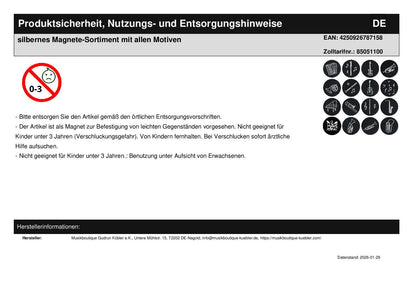 silver magnet assortment with all motifs