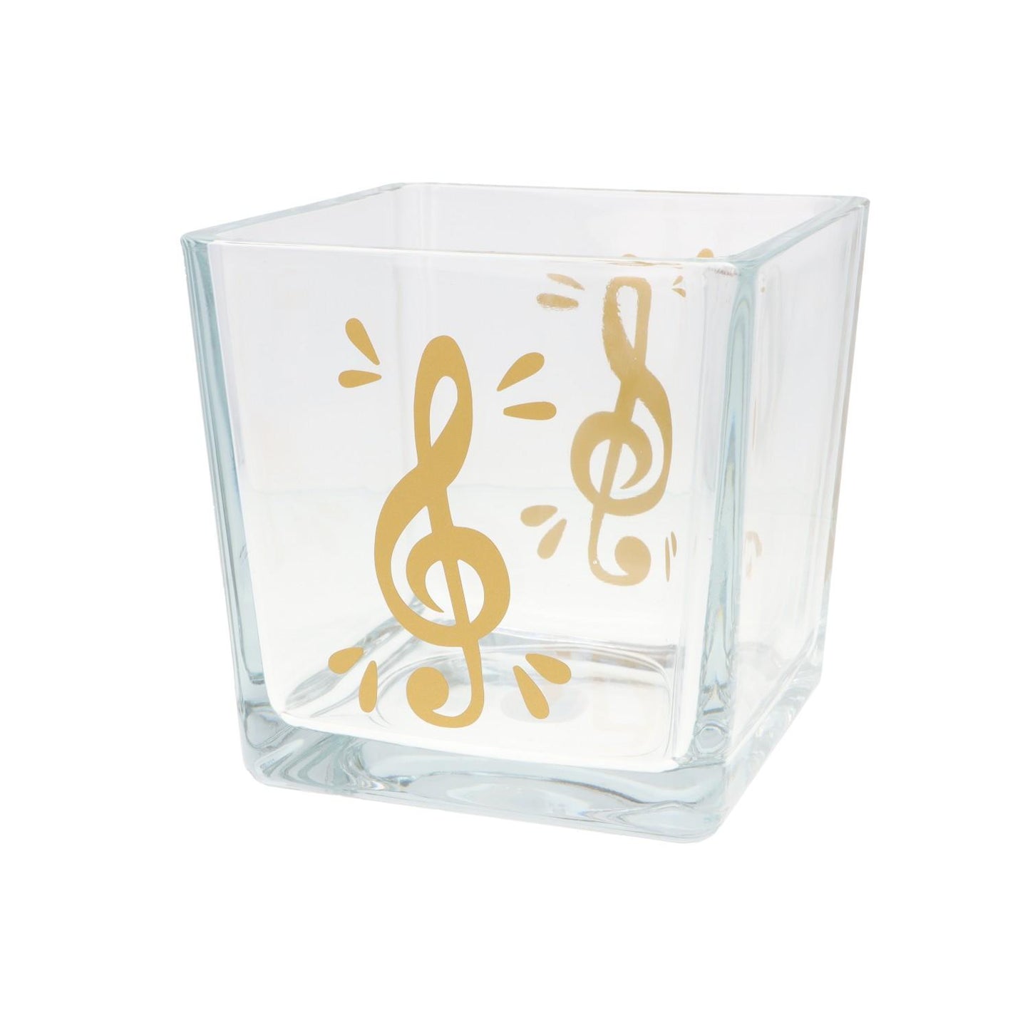 Glas-Vase mit Violinschlüssel