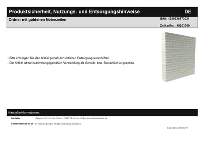 folder with golden staves