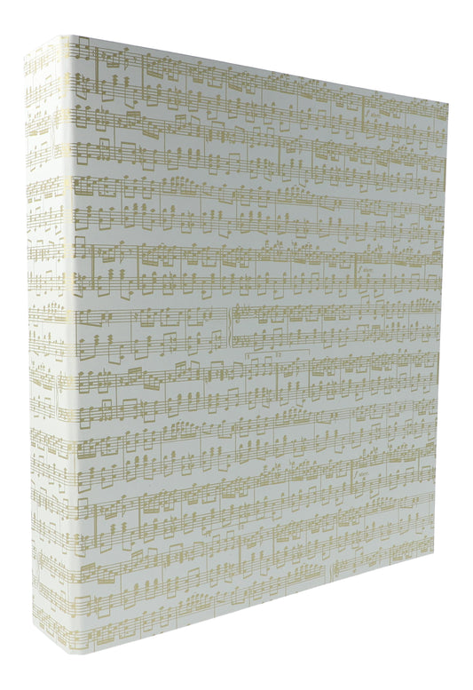 Ordner mit goldenen Notenzeilen