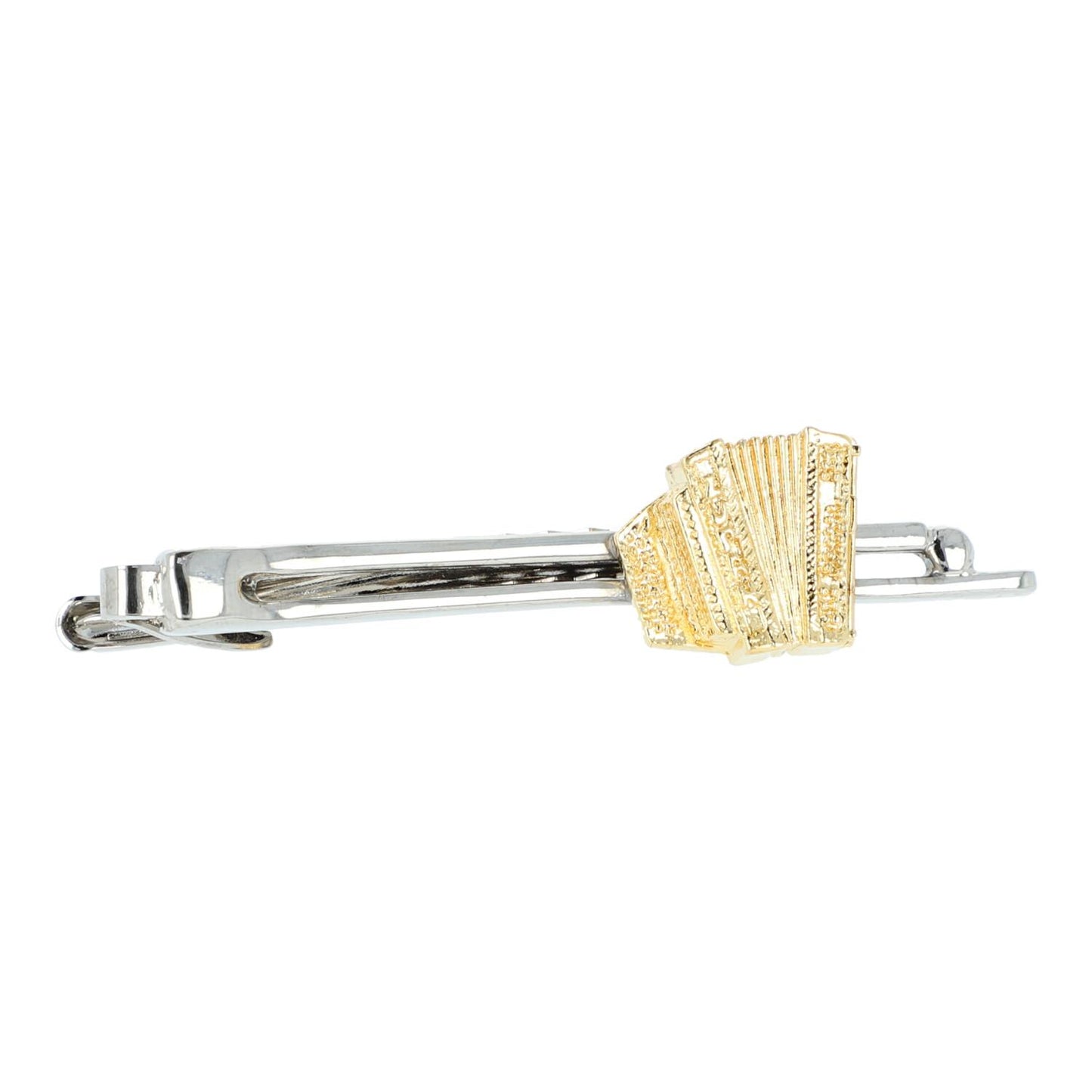 silberne Krawattenklammer mit goldenem Zupan