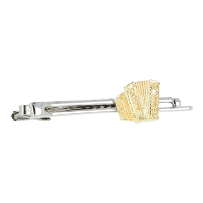 silberne Krawattenklammer mit goldenem Zupan