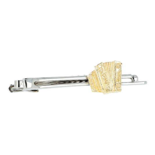 silberne Krawattenklammer mit goldenem Zupan
