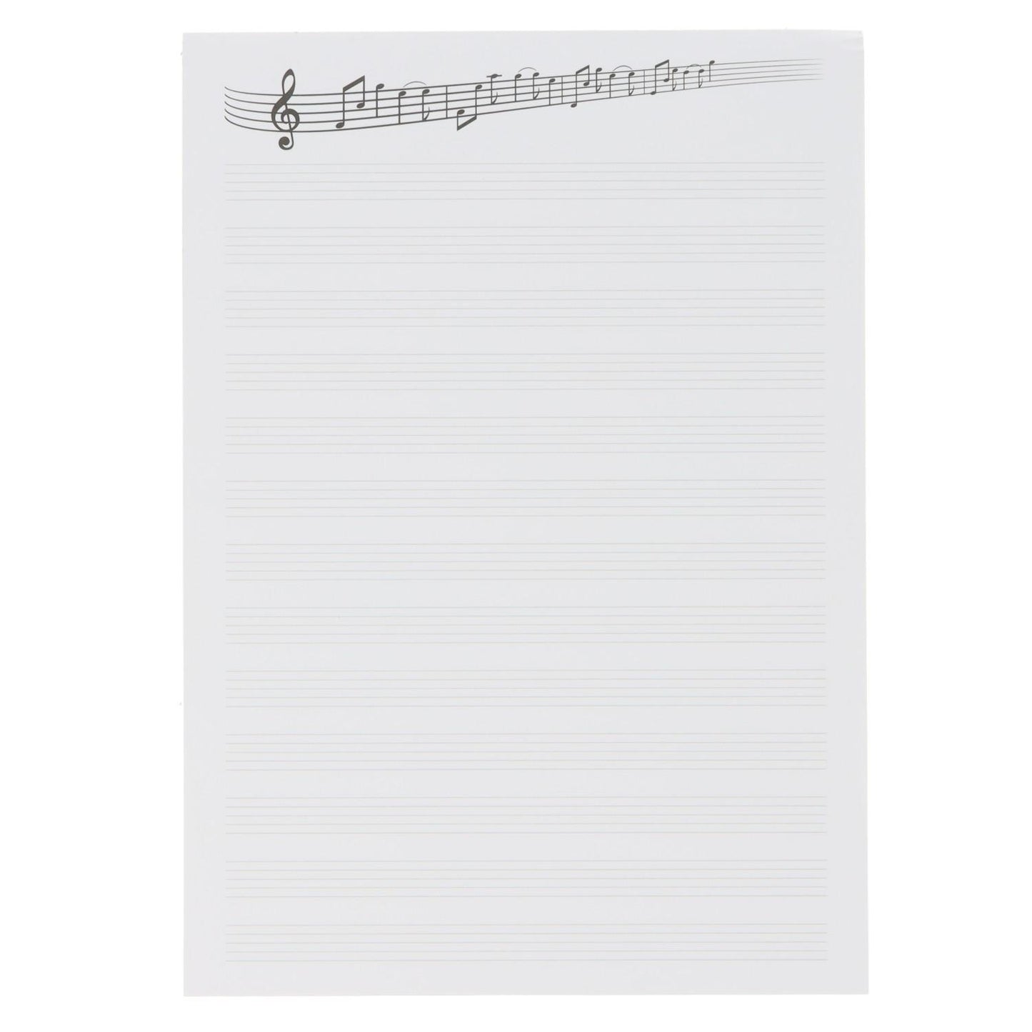 Musikalischer Notizblock DIN A5 mit Notenlinie - liniert