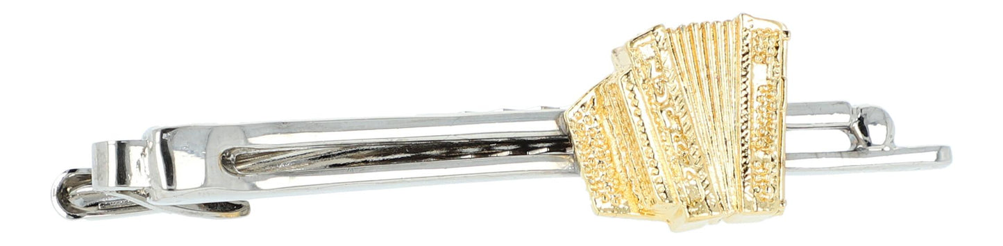 silberne Krawattenklammer mit goldenem Zupan