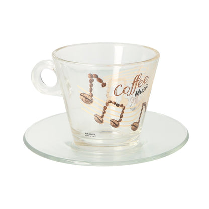 Cappuccinotasse/ und -teller Coffee Music