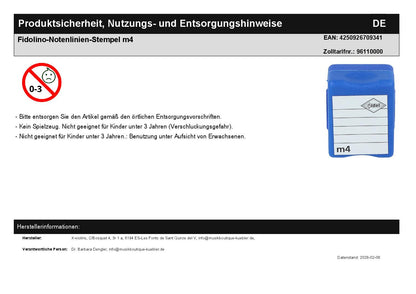 Fidolino-Notenlinien-Stempel m4