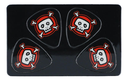 Plektrum-Karte mit 4 Plektren, Skull Bones