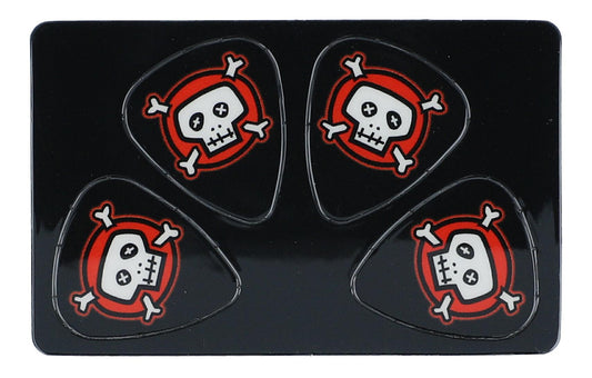 Plektrum-Karte mit 4 Plektren, Skull Bones