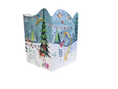 Doppelkarte Adventskalender musikalische Weihnachten
