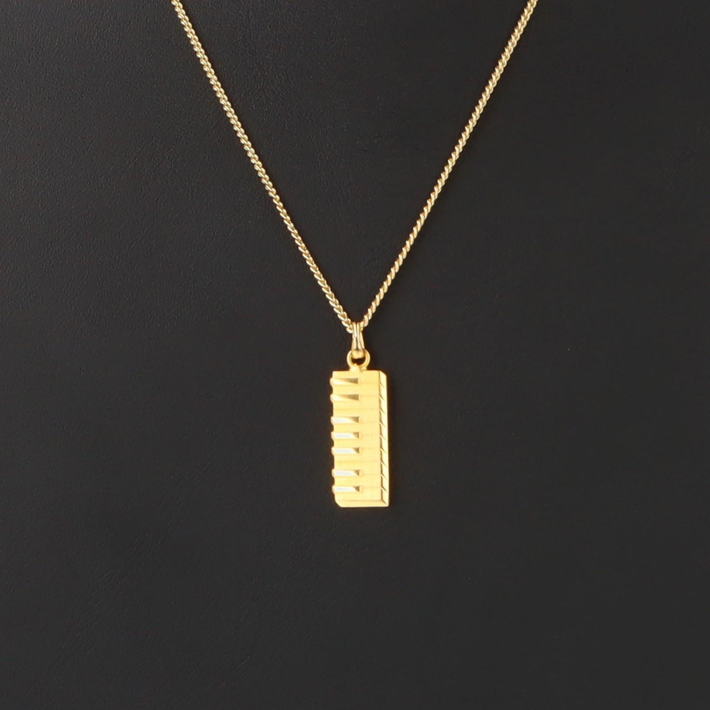 Keyboard pendant, with chain, silver-plated or gold-plated