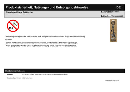 Flaschenöffner E-Gitarre